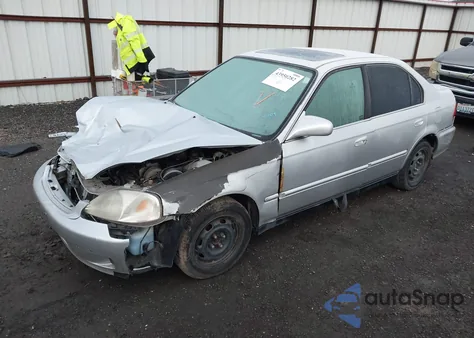 1999 Honda Civic Ex из США, поврежденный, VIN 2HGEJ8642XH513916